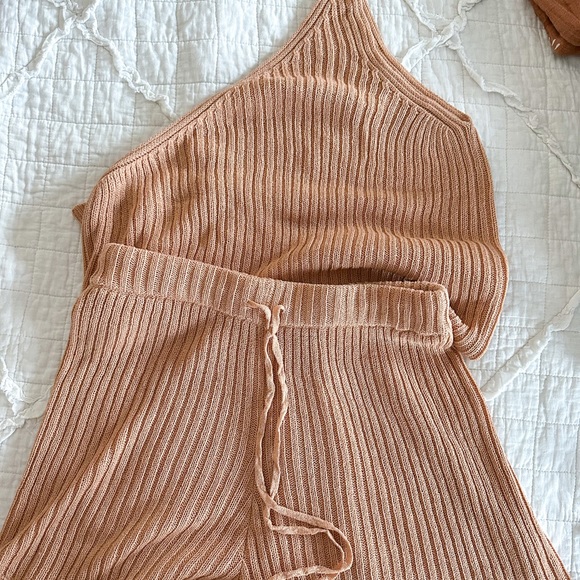 Knit One Shoulder Two Piece Set - Picture 1 of 3